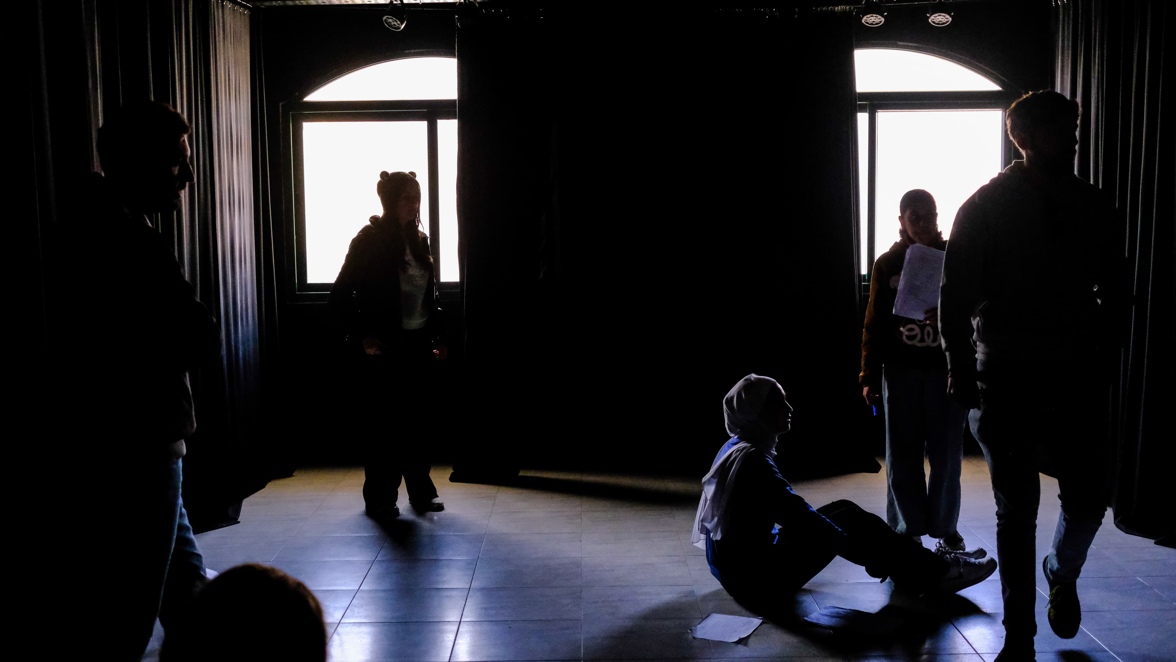 AnQa performers preparing backstage